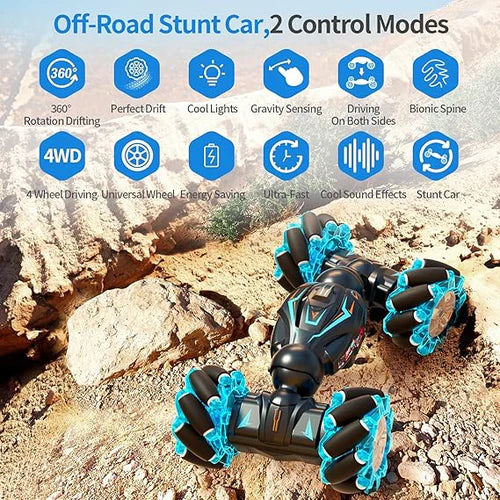 "360° Stunt 4WD RC Car - Gesture Sensor Off-Road Toy"